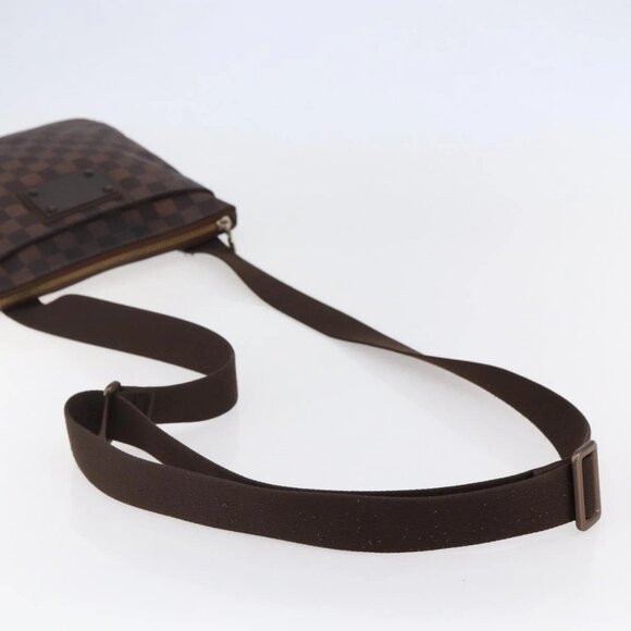 LOUIS VUITTON Damier Ebene Pochette Platt Brooklyn Bag N41100 LV Auth BA6686 - Picture 8 of 16